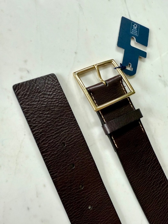New Polo Ralph Lauren Square-Buckle Wide Leather Belt M main image 6